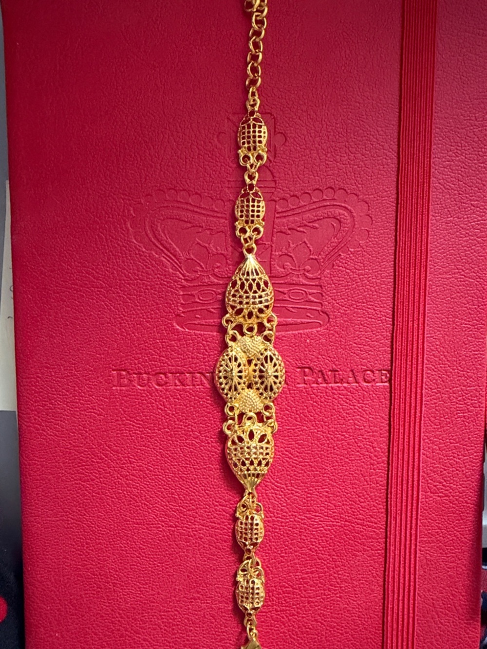 Gold Filigree Link Bracelet - Elegant Women's Jewelry